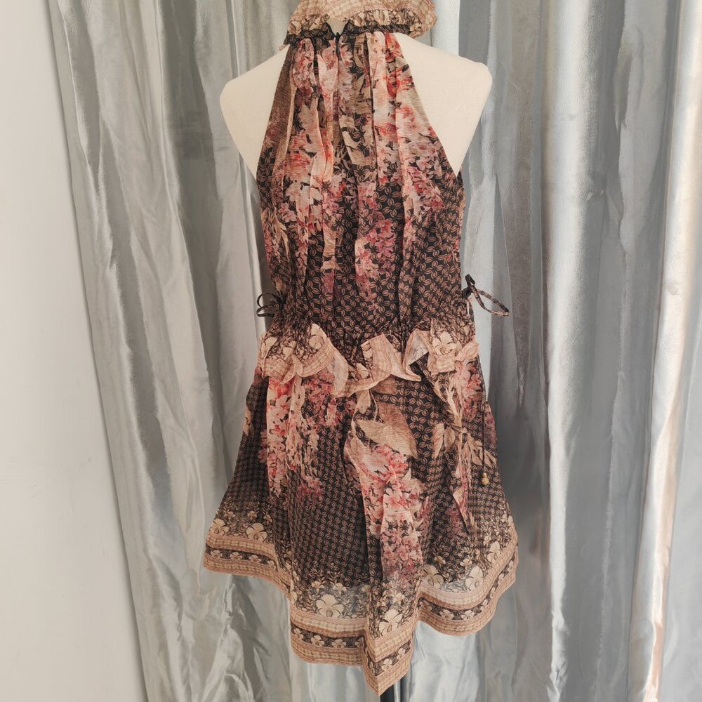 ZimmermannFloral-neckline short dress - Picture 5 of 11